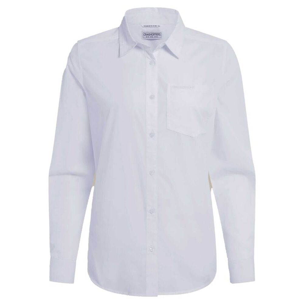 Craghoppers Womens/Ladies Kiwi III Long-Sleeved Shirt / White